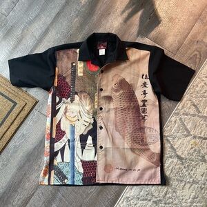 Vintage Samurai Koi Fish Casino Lounge Shirt - WD menswear